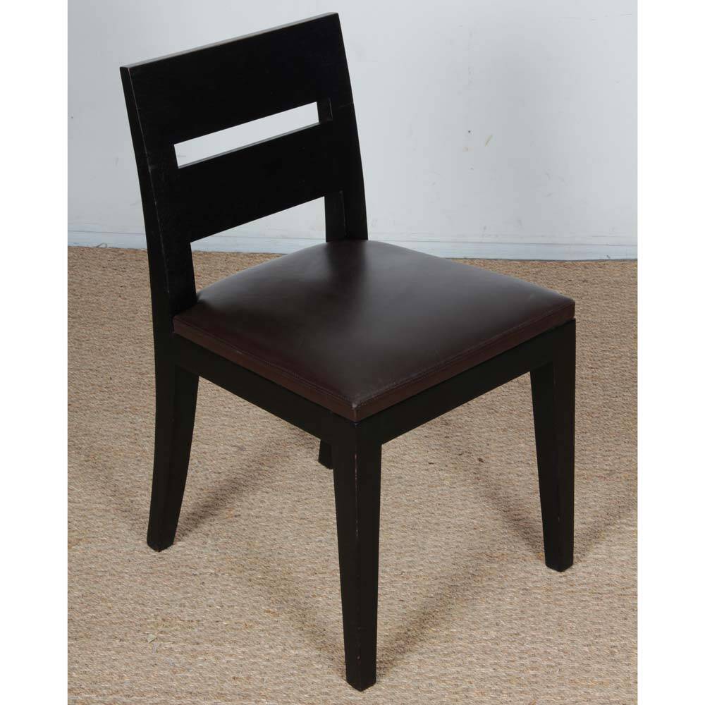 Set of 4 Archipel chairs in leather by Christian Liaigre, 1994