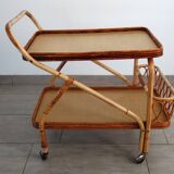 Rattan bar trolley from the 60s