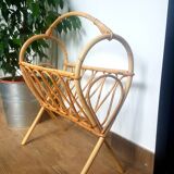 Rattan magazine holder