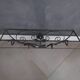 Art Deco wall-mounted coat rack/shelf in wrought iron