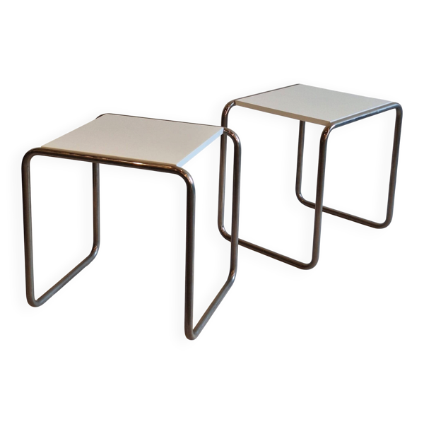 Ensemble de 2 tables d'appoint B9 Marcel Breuer pour Tecta