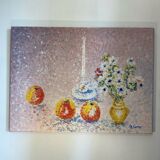 Still life with fruits and flowers Ae Garrec