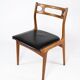 Un ensemble de quatre chaises de salle à manger de teck de conception danoise, années 60