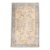5x8 Mustard & Yellow Bordered Vintage Rug, 160x255Cm