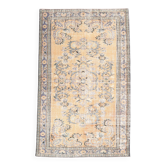 5x8 Mustard & Yellow Bordered Vintage Rug, 160x255Cm
