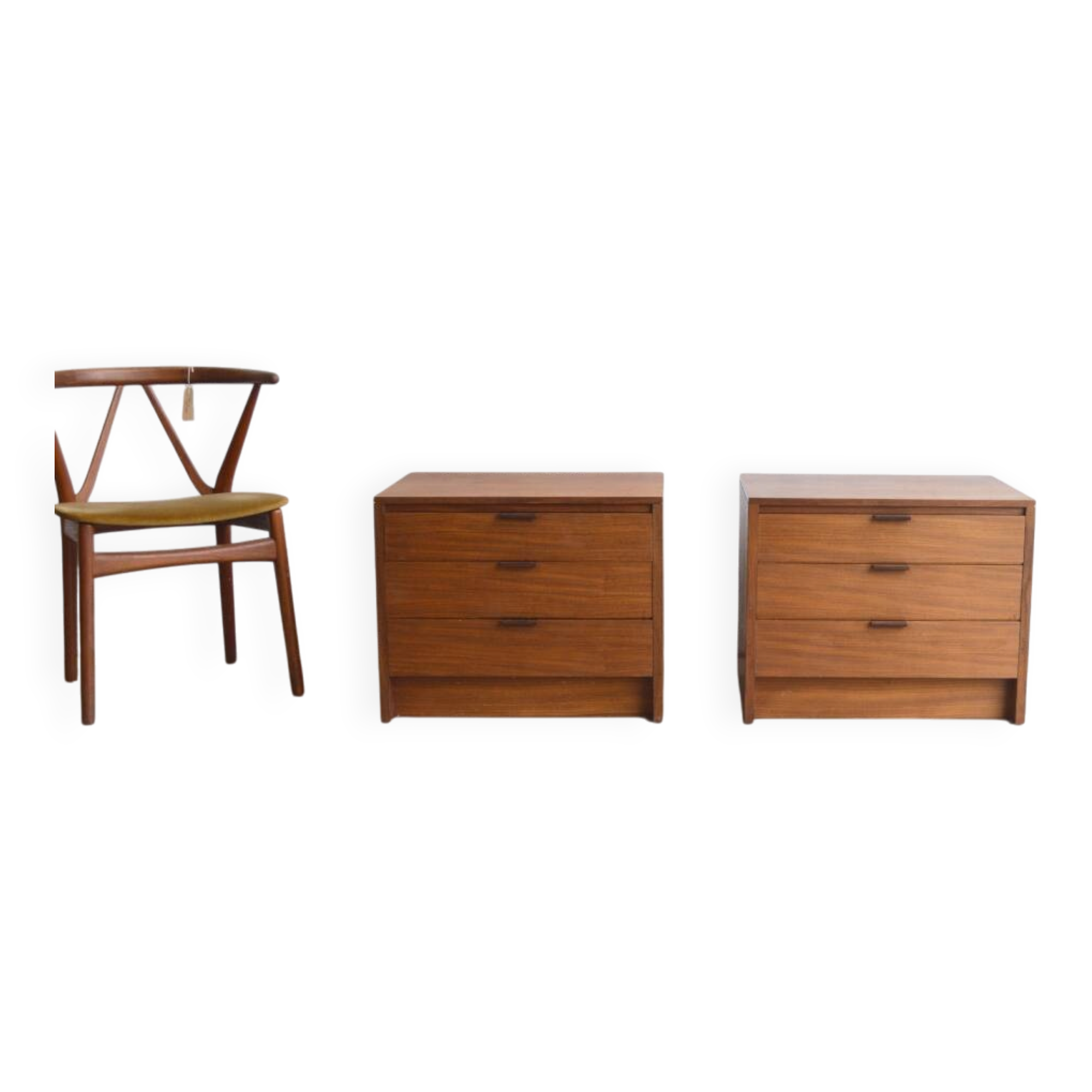 Bedside tables or small Scandinavian chest of drawers 61cm