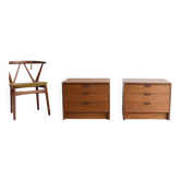 Bedside tables or small Scandinavian chest of drawers 61cm