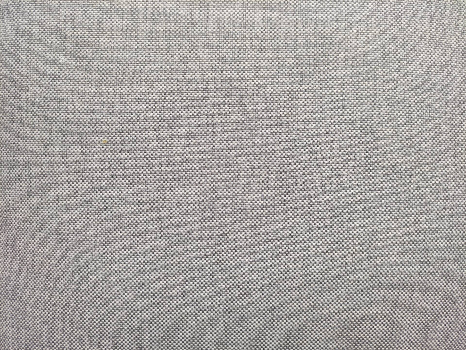 Three-seater grey mottled fabric sofa