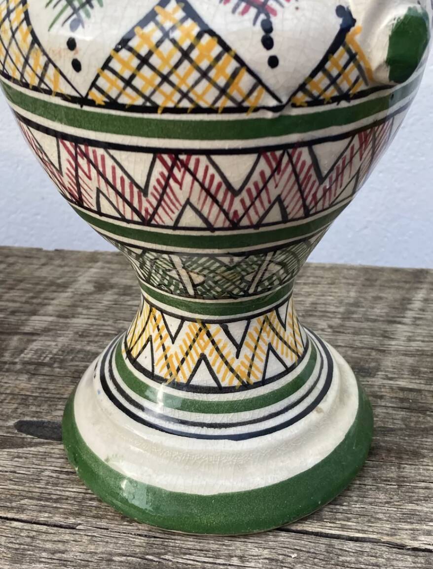 Moroccan artisanal safi vase