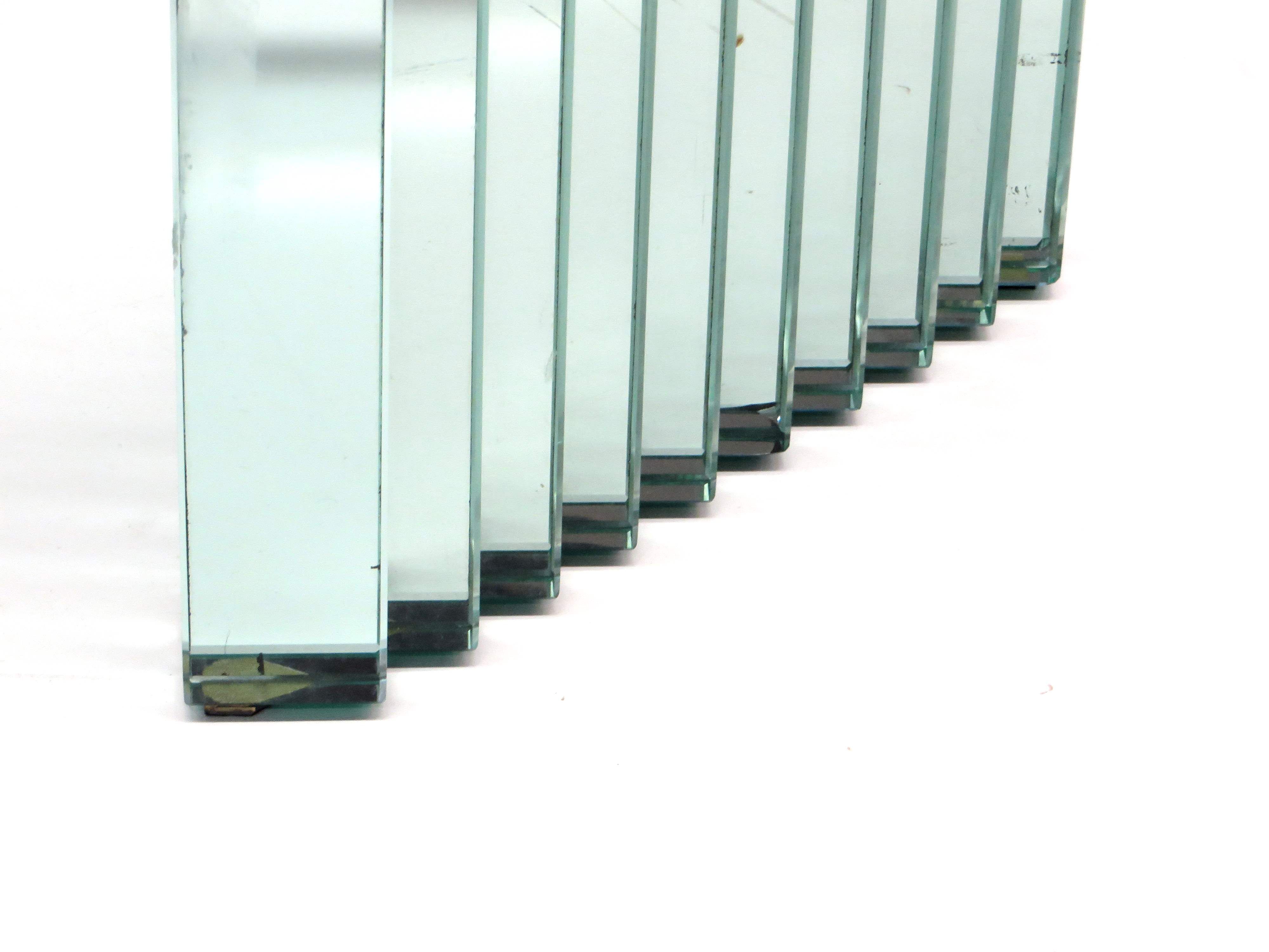 Vintage Italian design glass coffee table / table made in the 70s Ravello style