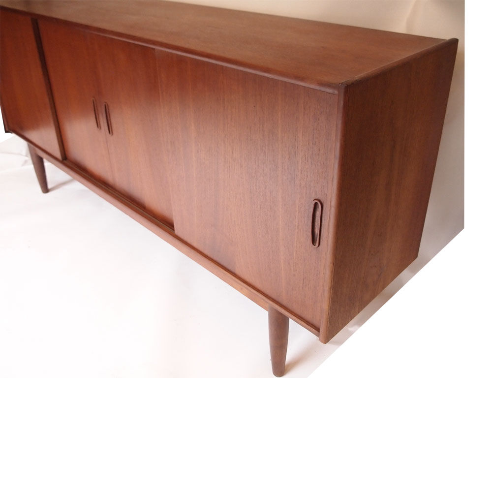Danish vintage Scandinavian sideboard, sliding doors