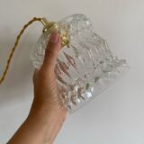 Suspension avec globe vintage en verre