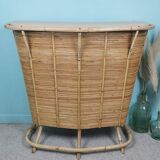 Rattan bar and stools