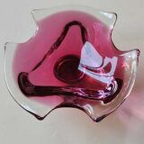 Empty pocket Murano design, blown Art glass, pink tones