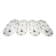 Set of 12 flat plates Limoges hydrangea basket design