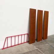 Étagère Teck Style Cordon Rouge Moderne Milieu du Siècle, Années 1960