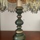 Table lamp, beads and flowers