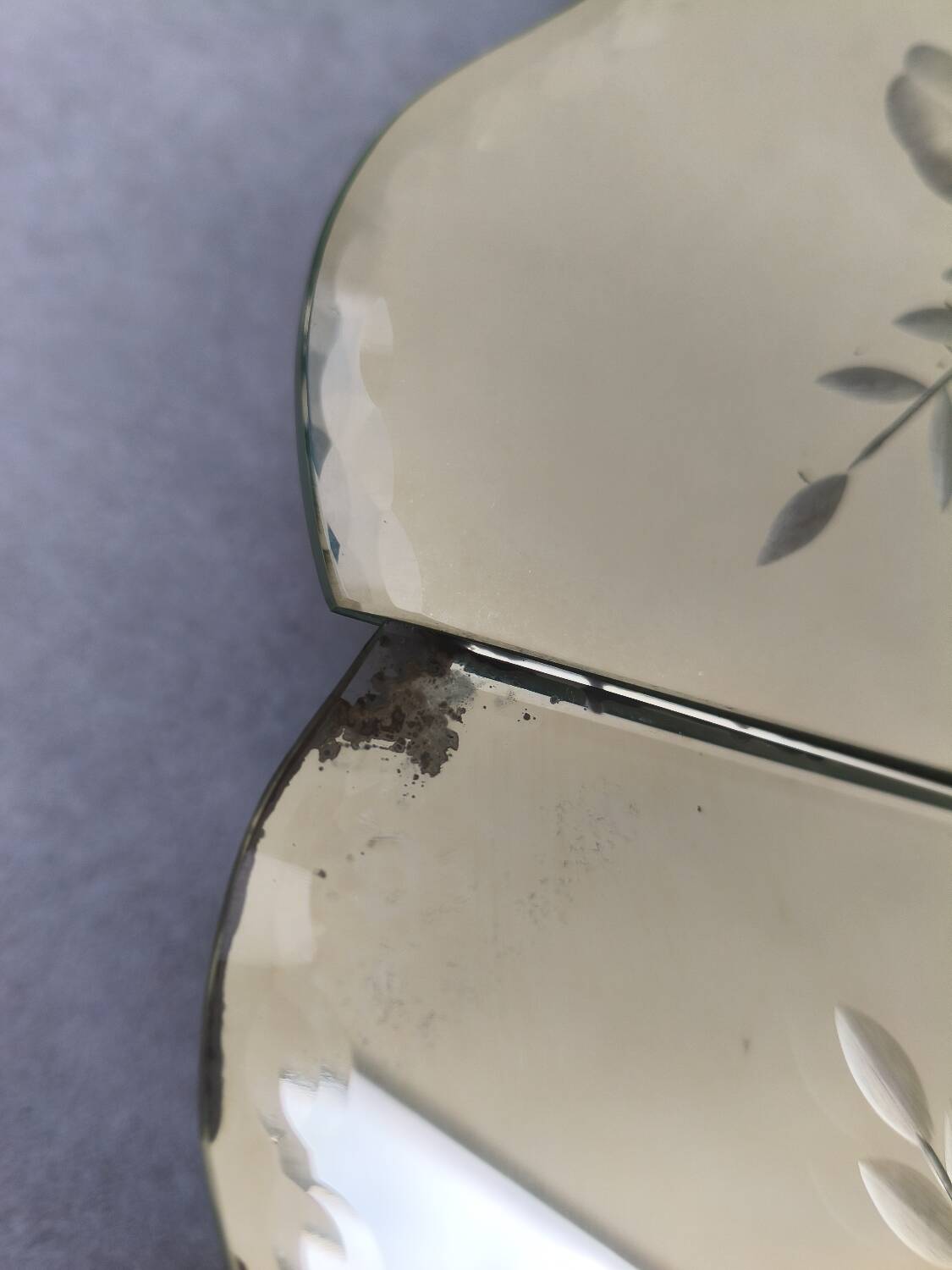 Miroir biseauté vénitien octogonal