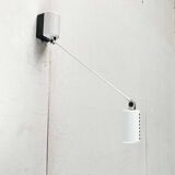 Classic white wall lamp Daphinette Italian vintage by Tommaso Cimini for Lumina, 1980s.