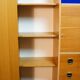 Armoire secrétaire vintage chêne doré