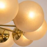 Grand lustre Kaiser Sputnik en globes de verre, Allemagne, années 1970