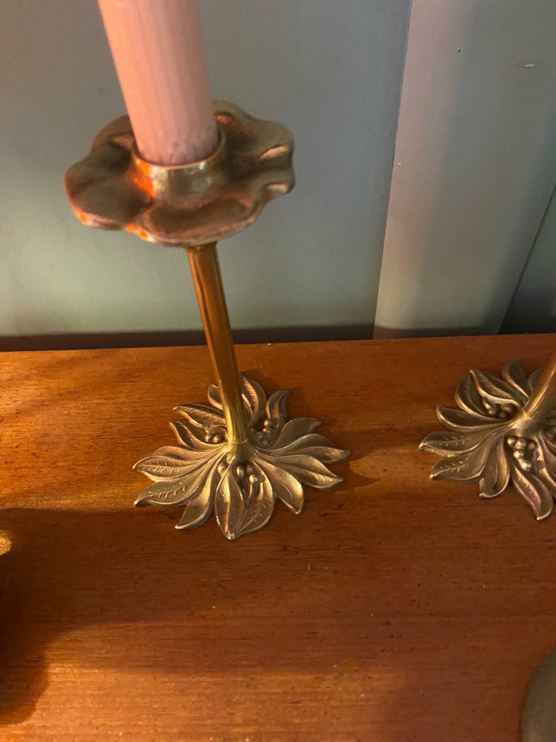 Pair of vintage brass candlesticks