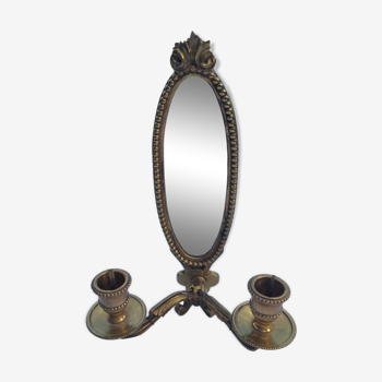 Applique  double miroir en bronze années 40