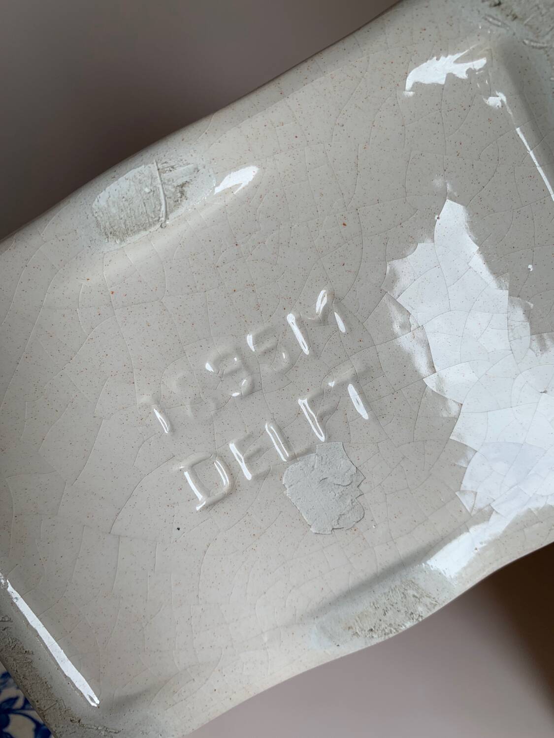 Delf 1895 M spice jars for sugar, pepper and salt in porcelain