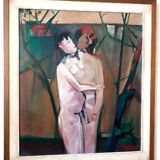 Oil painting on canvas, figures 1979 - Marcello Mori (Castelfiorentino 1925-2022)