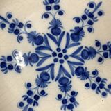 Rambervillers, old earthenware dish with blue decoration, 19th century