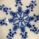 Rambervillers, ancien plat en faïence à décor bleu XIXème