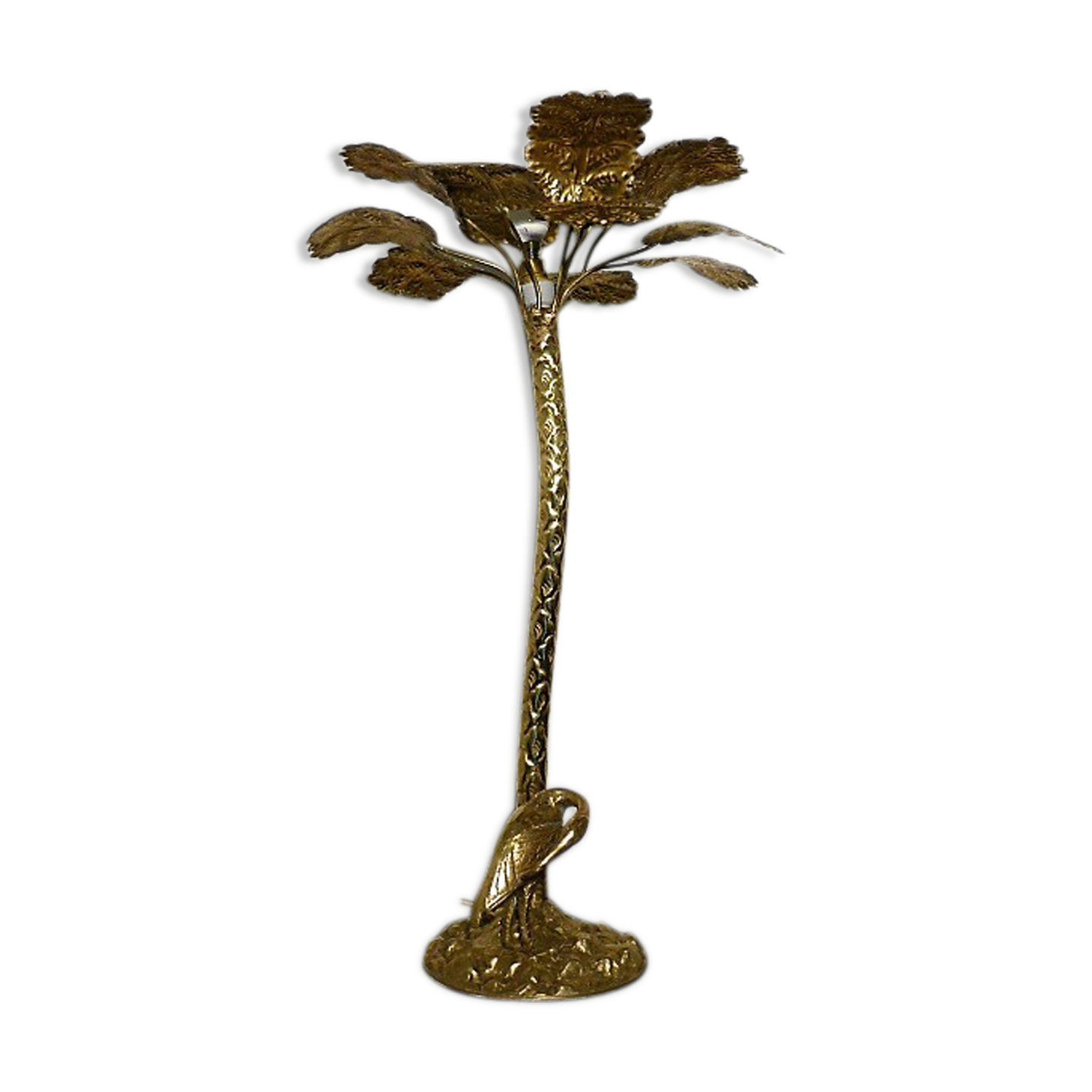 Palm lamp, brass heron 1960