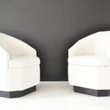 Pair of armchairs hexagonal shape year 70