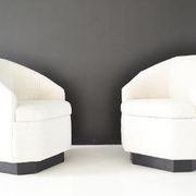 Paire de fauteuils forme hexagonale année 70