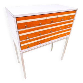 Meuble de Métier Vintage Borgeaud - 15 Tiroirs - Design Industriel & B