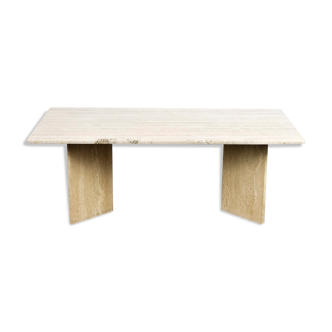 Table basse en travertin italien vintage, 1988