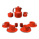 Service à café vintage Melitta Ceracron – rouge écarlate – années 70