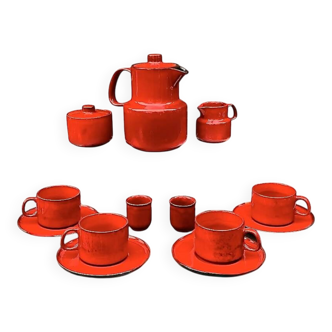 Vintage Melitta Ceracron coffee set – scarlet red – 1970s