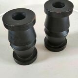 Pair of cast iron candle holders Scandinavian design 70s