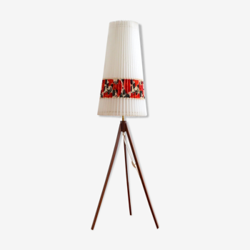 Lampadaire tripode scandinave teck 1960s