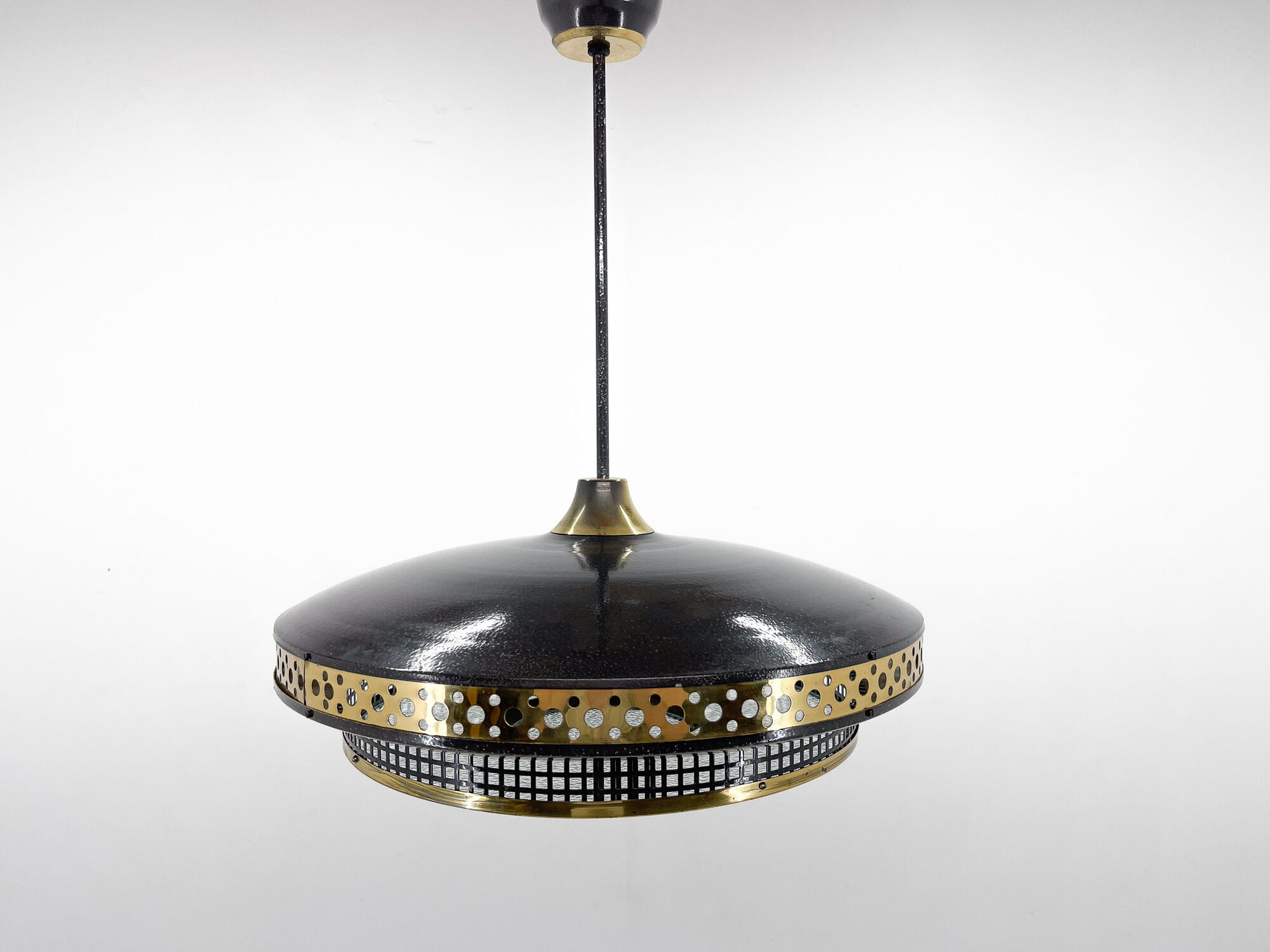 Space Age Metal Pendant by LUDIB Bratislava, Czechoslovakia, 1960's