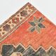 Terracotta Red Geometric Style Vintage Runner Rug, 83x350 Cm