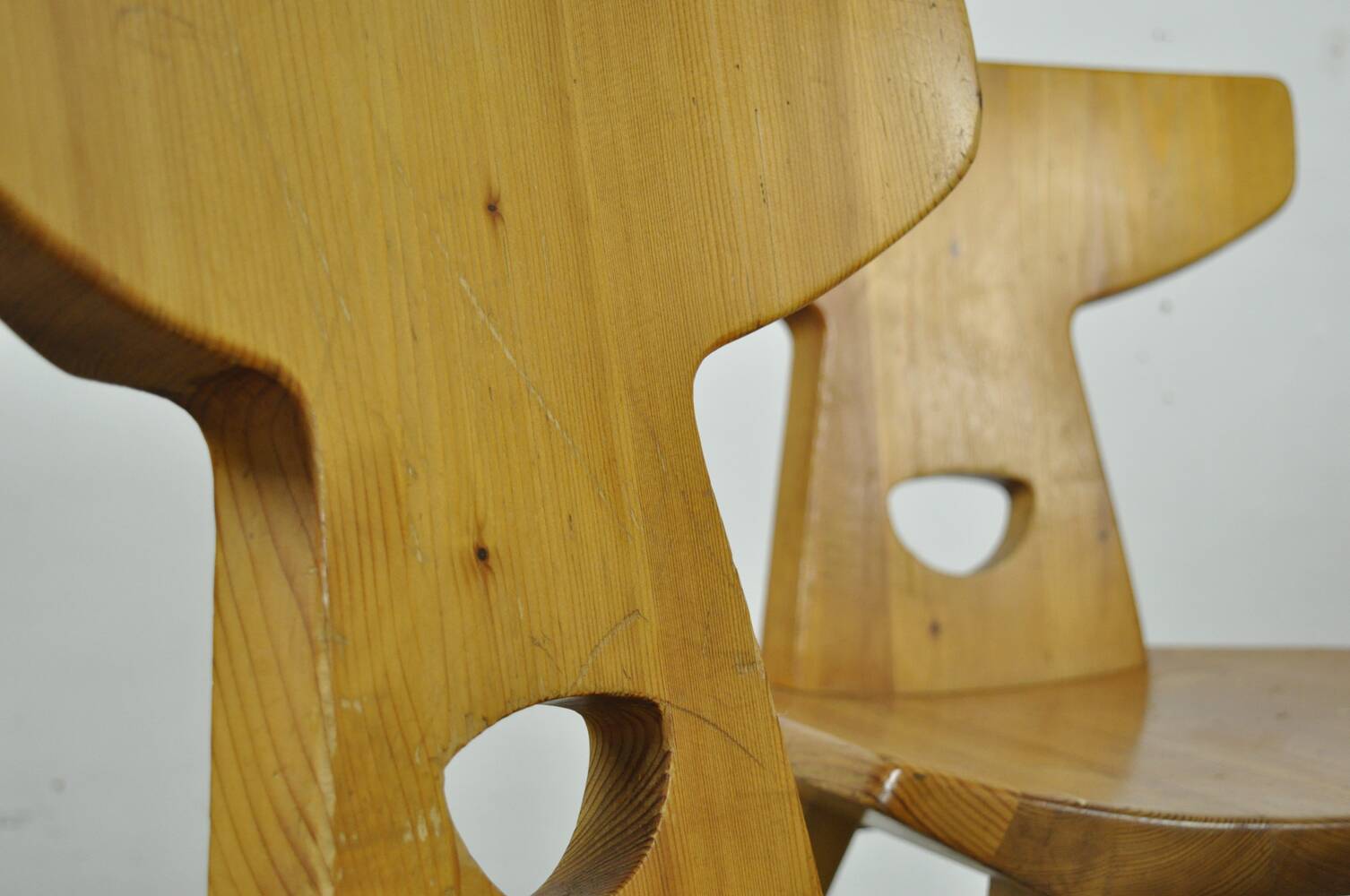 Vintage handmade dining table chairs by Jacob Kielland-Brandt for I. Christiansen, Denmark 1960s
