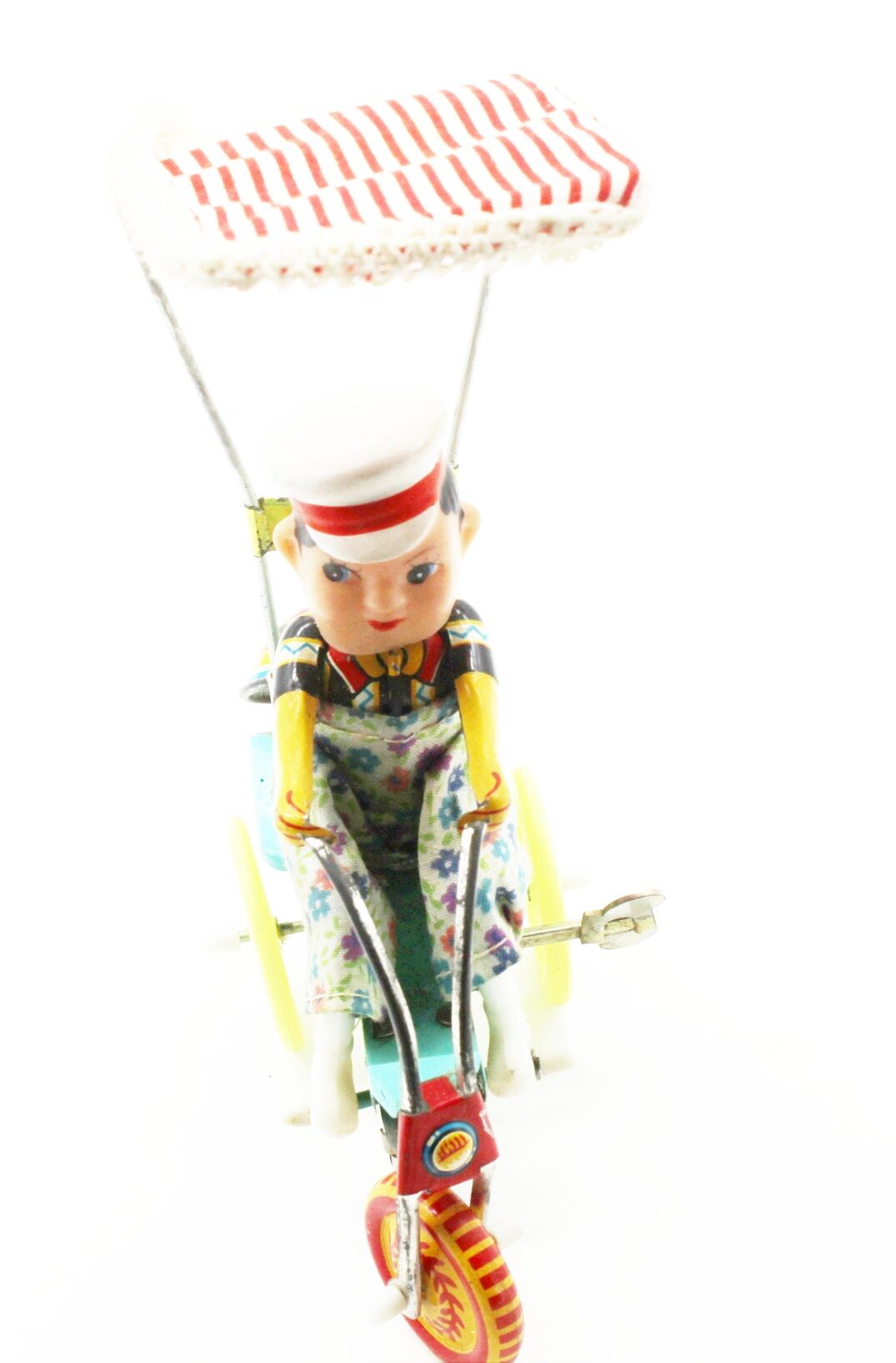 Old mechanical key toy in lithographed sheet metal