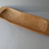 Large solid wood bowl, hand carved