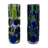 Ensemble de deux vases en verre d’art par Jaroslav Svoboda, vers 1980