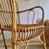 Vintage rattan armchair