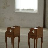 Modern Danish, An Elegant Pair of Walnut Bedside Tables, 1940s