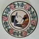 Antique HB Quimper plate – Breton portrait – circa 1930