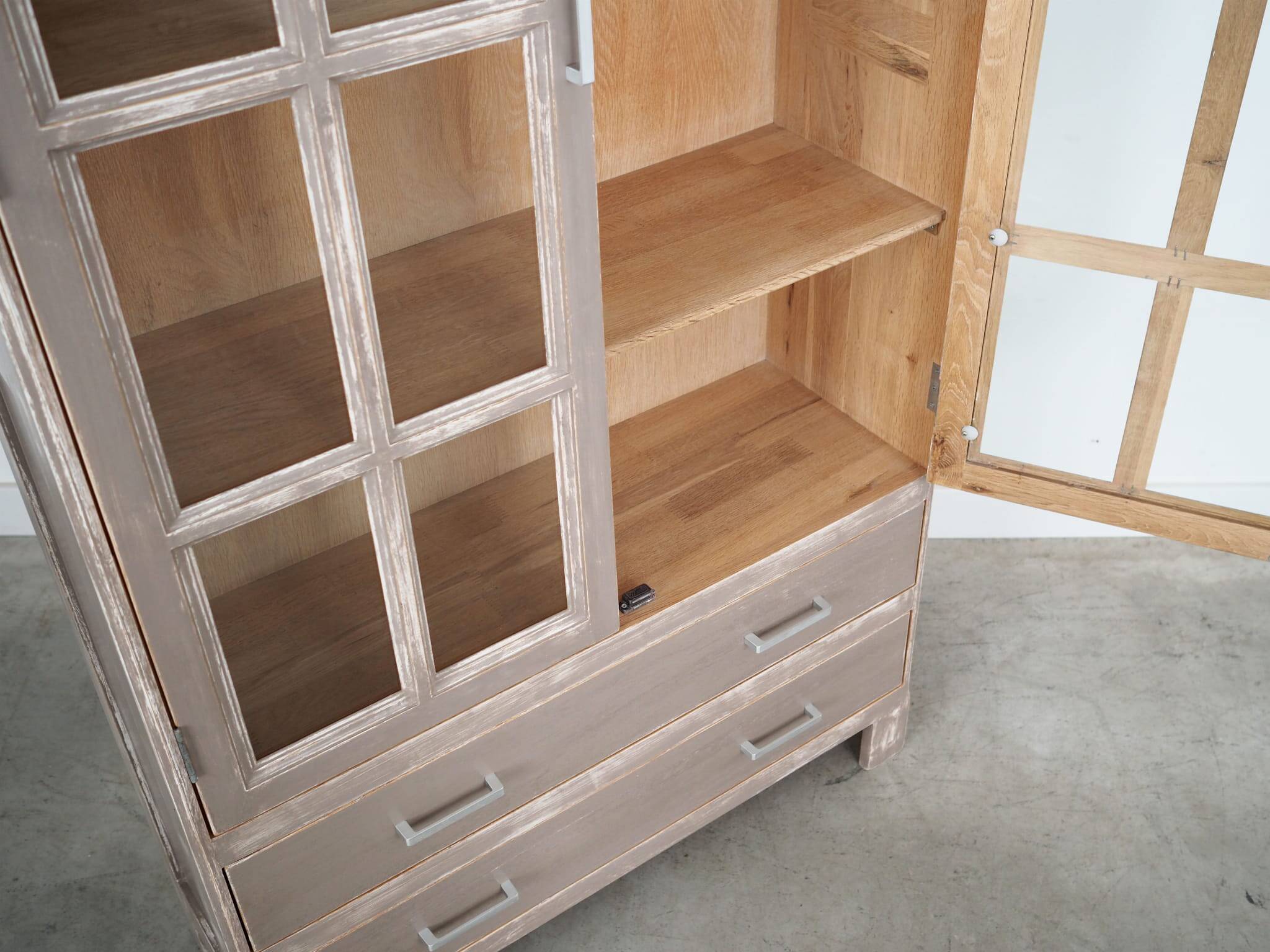 Oak showcase, Danish design, 1980s, production: Denmark